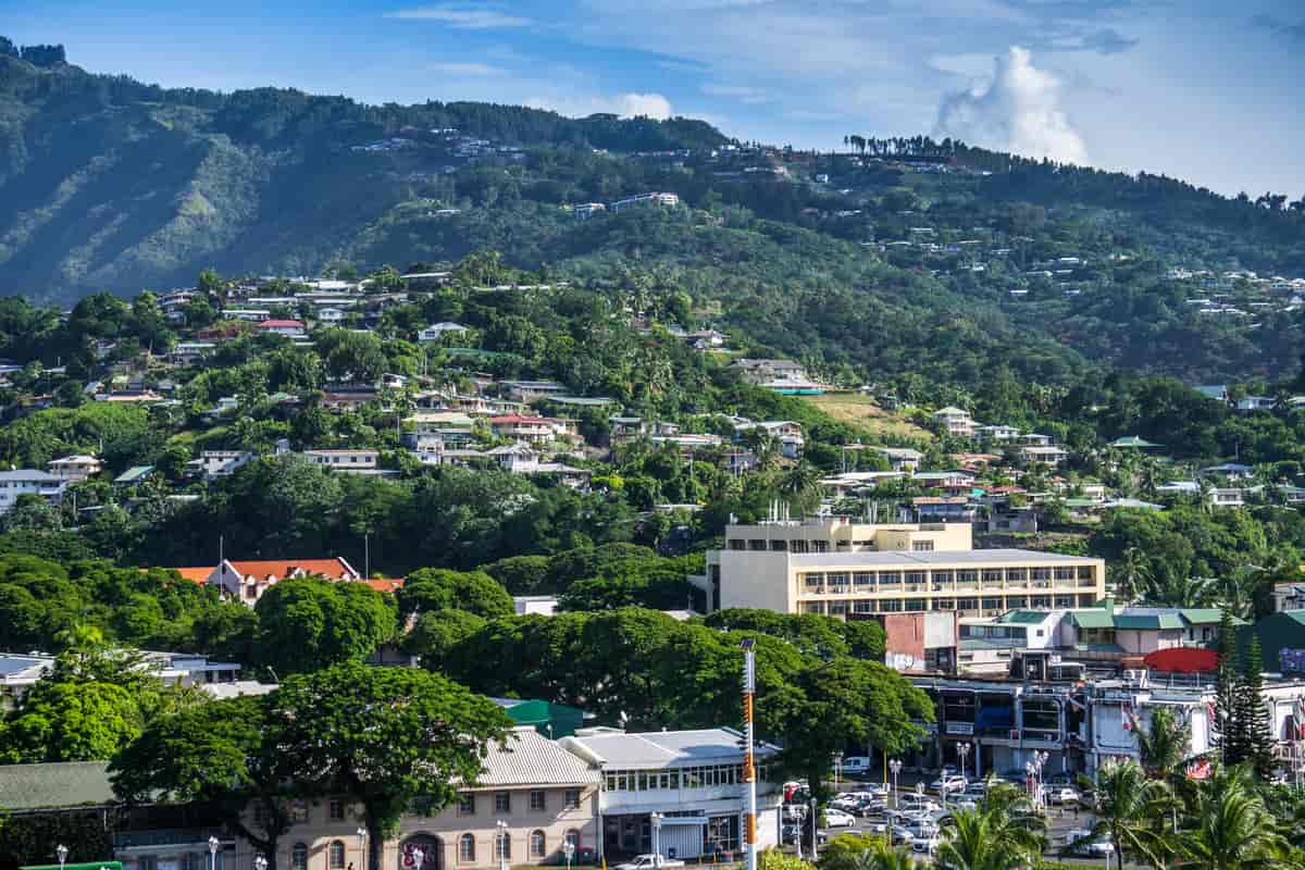 Et vue over Papeete