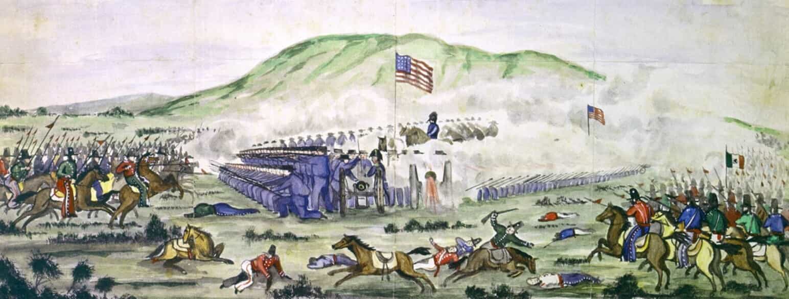 Den Mexicansk-amerikanske Krig. Slaget ved Mesa. Udført 1847