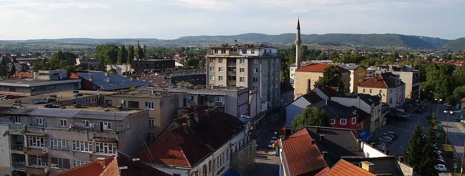 Udsigt over den indre by i Bihać