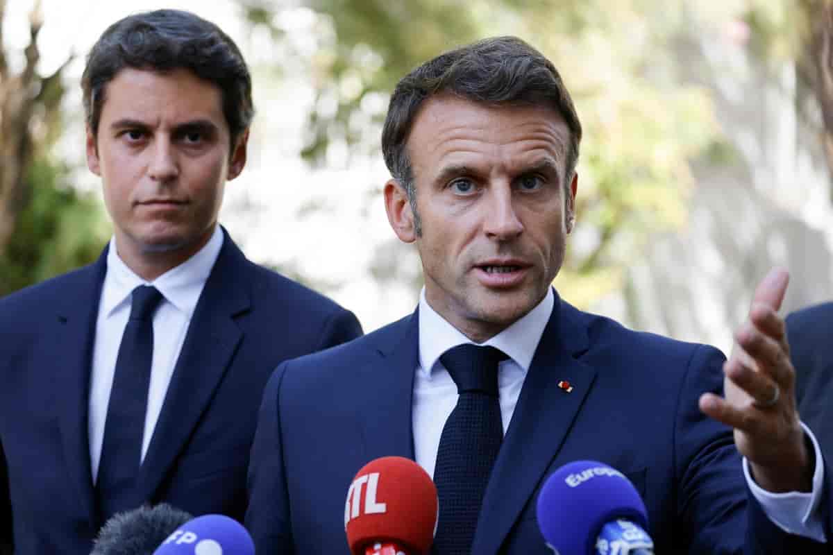 Gabriel Attal og Emmanuel Macron
