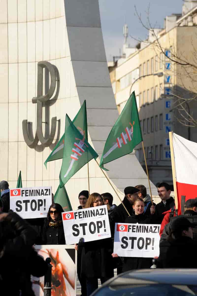Demonstration mod feminisme i 2010