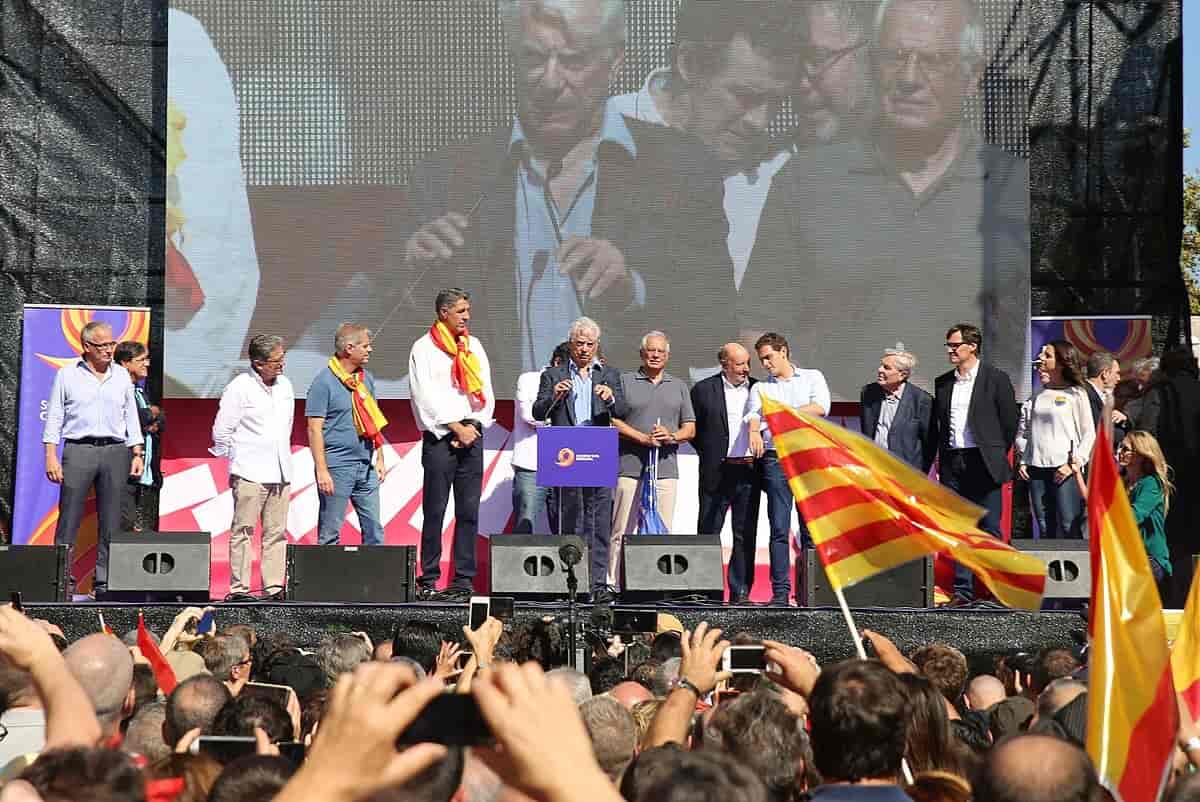 Josep Borrell ved demonstration i 2017.