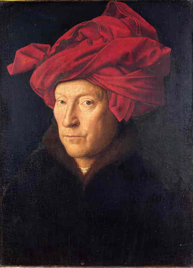 Portræt af en mand med rød turban (selvportræt)