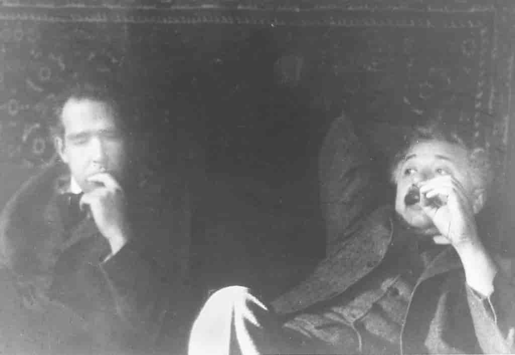 Albert Einstein og Niels Bohr