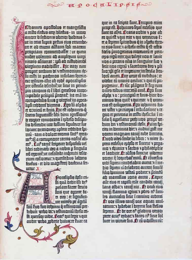 Side fra Gutenbergbibelen