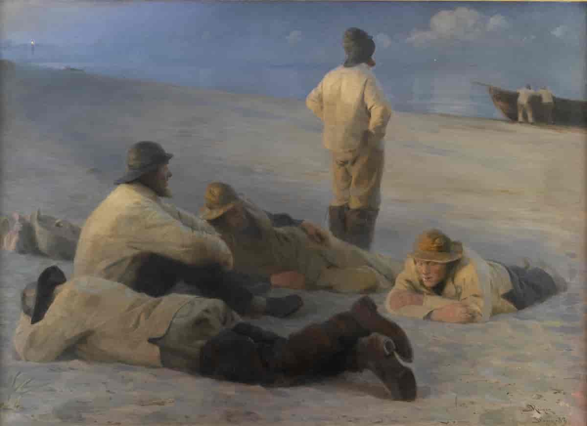 "Fiskere på Skagens strand"