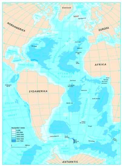 Atlanterhavet - Læs strømme, klima og -