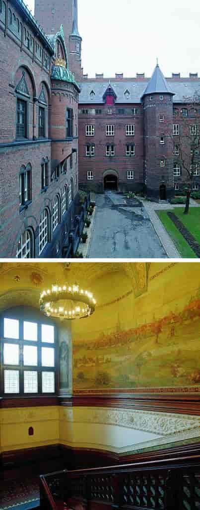 Københavns Rådhus udefra og indefra