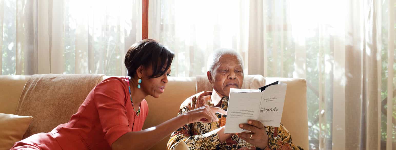 Michelle Obama besøger Nelson Mandela i hans hjem i Sydafrika (Foto: 2011)