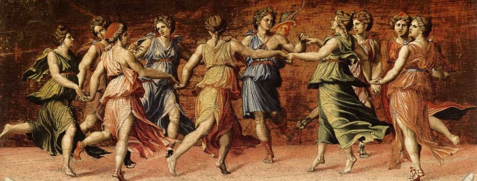 Muserne danser med Apollon