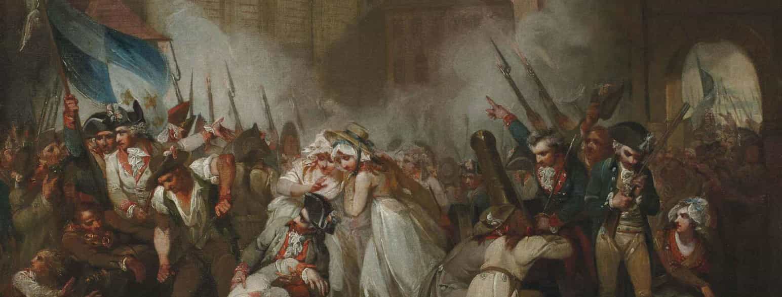 Maleriet "The Storming of the Bastille". Malet 1813 (udsnit)