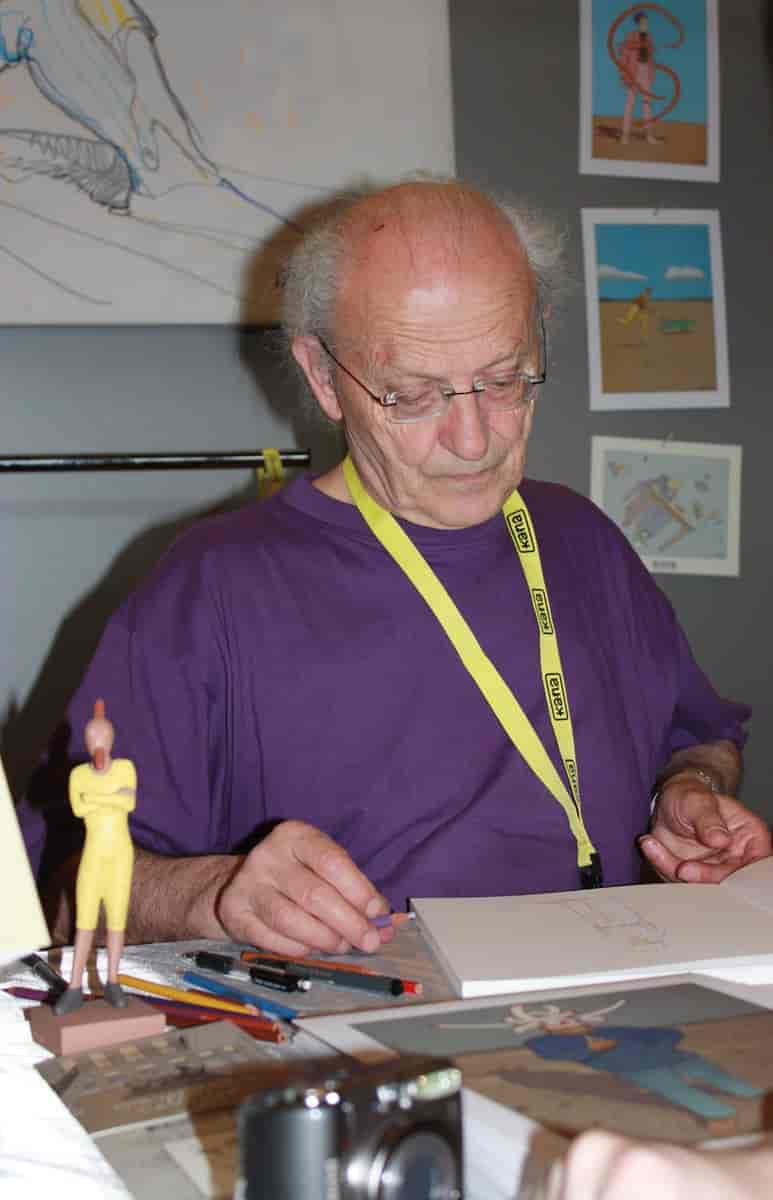 Jean Giraud signerer tegneserier på udstilling Japan Expo, paris 2008 (udsnit);