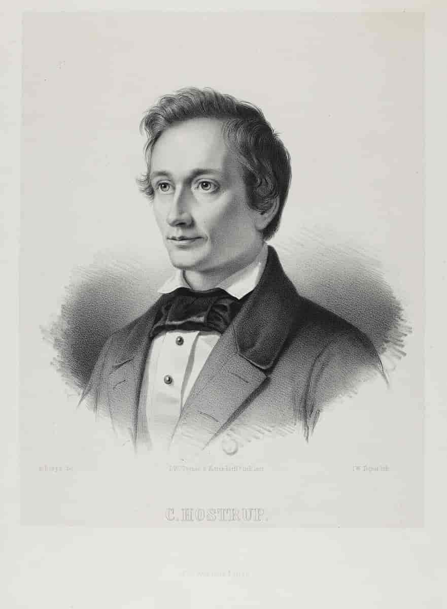 Portræt af C. Hostrup (1818-1892)