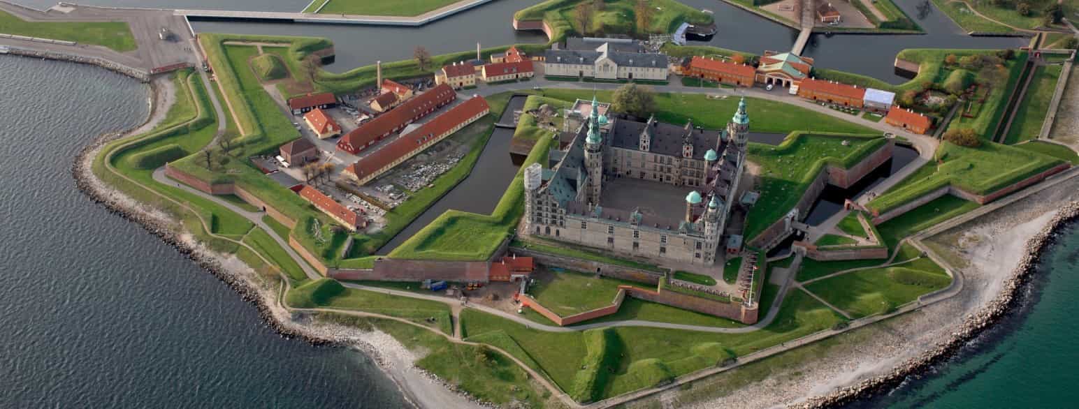 Luftfoto af Kronborg Slot