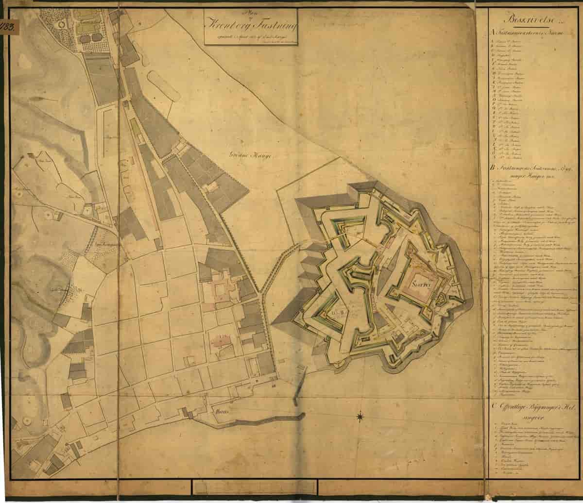 Plan af Kronborg Fæstning opmaalt i Aaret 1817 af Emil Schlegel
