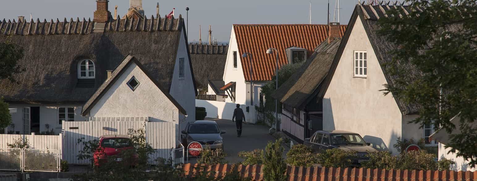 Huse i lille Strandstræde i Gilleleje