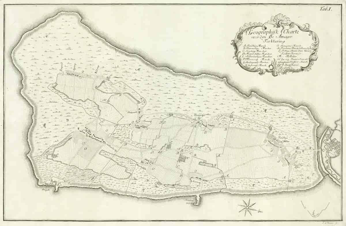 Geographisk Charte over den Øe Amager