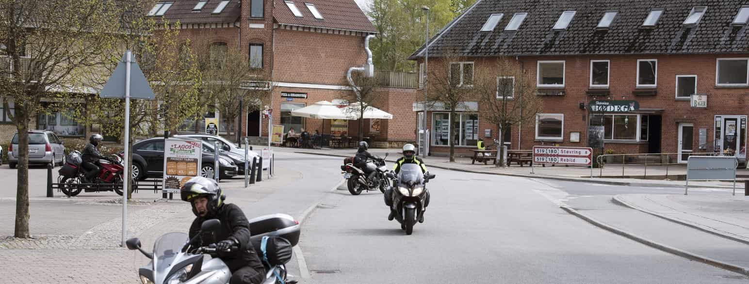 Motorcykler i Skørping by