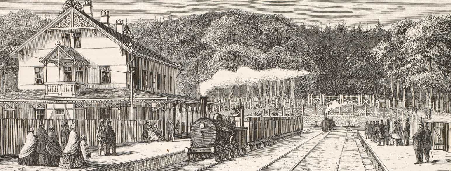 Klampenborg station fra Illustreret Tidende, 1863
