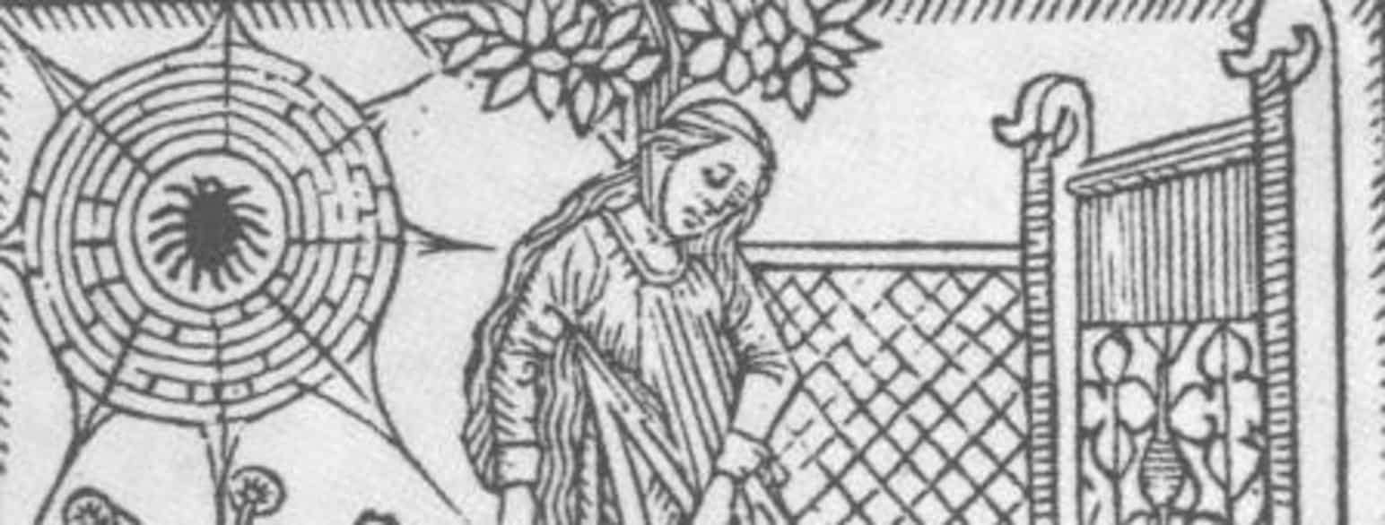 Stik fra 1400-tallet. Illustration fra bogen De claris mulieribus af Giovanni Boccaccio