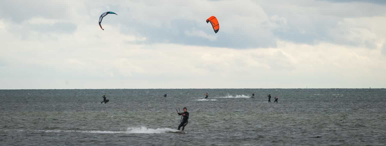 Kitesurfing ud for Sydvestpynten