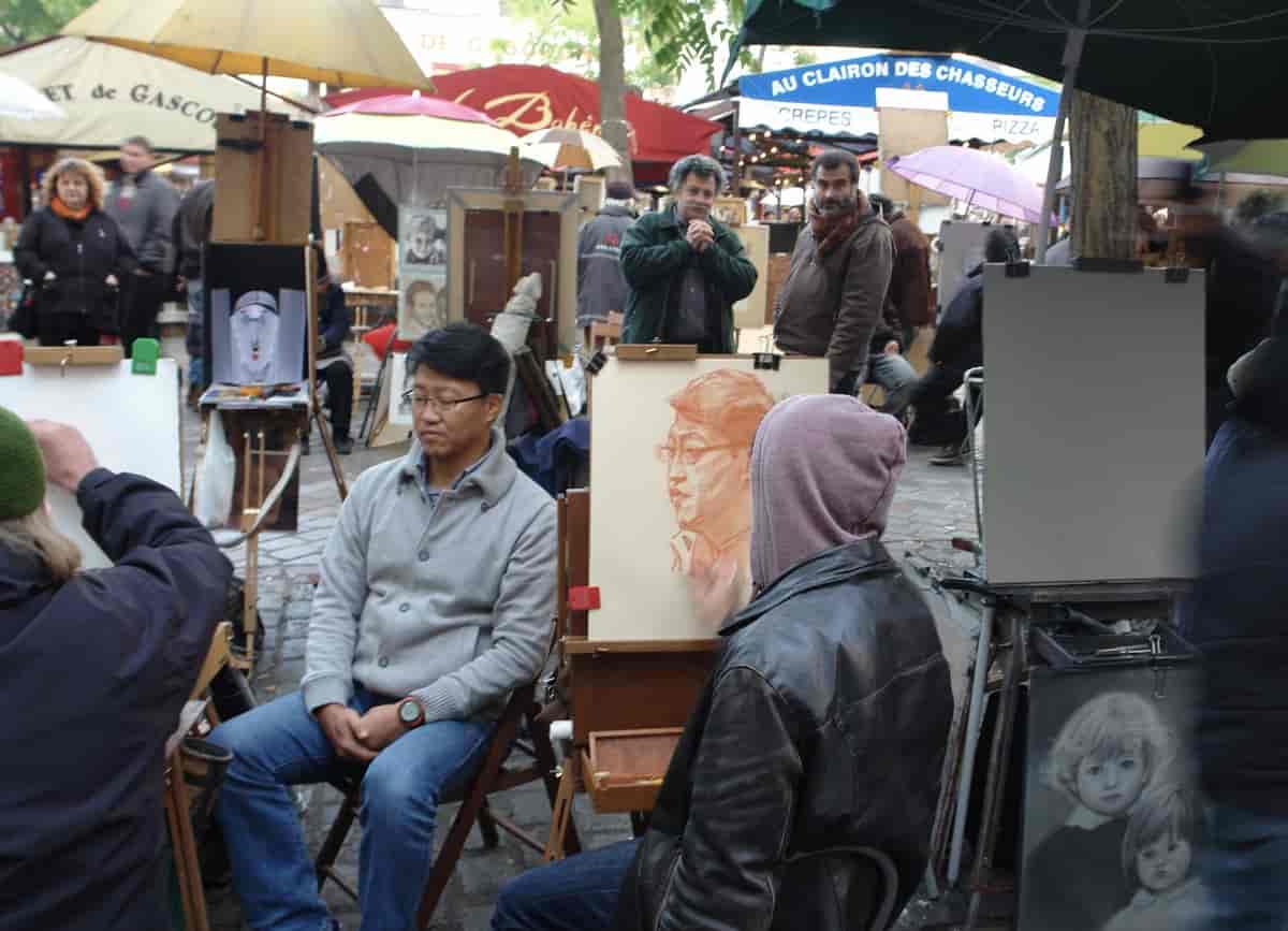 Portrættegnere på Place du Tertre.