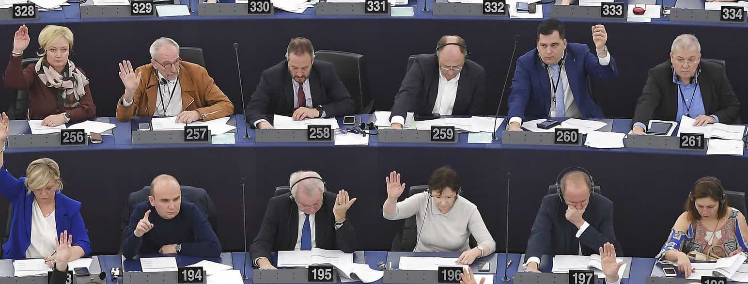 Afstemning i Europa-Parlamentet, Strasbourg 2019.