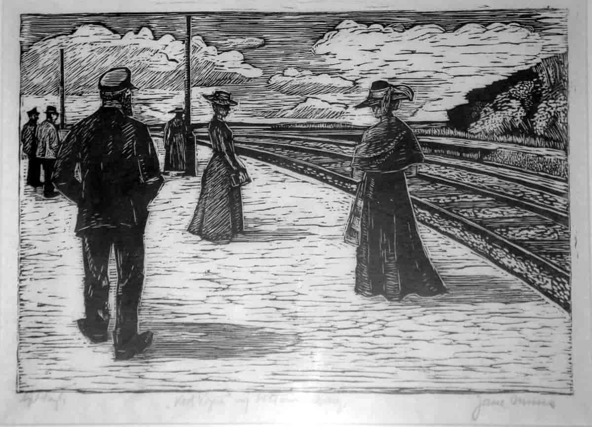 Omslagsillustrationen til Herman Bangs roman "Ved Vejen" (1900)