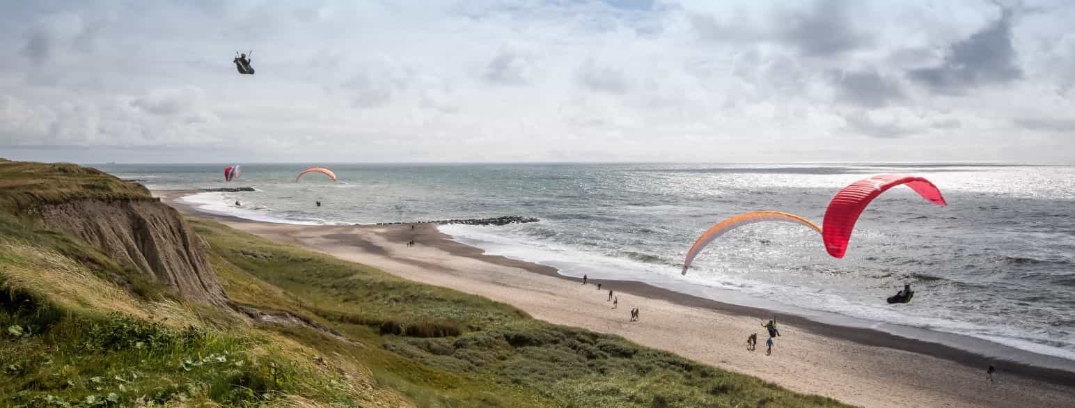 Paraglidning ved Bovbjerg