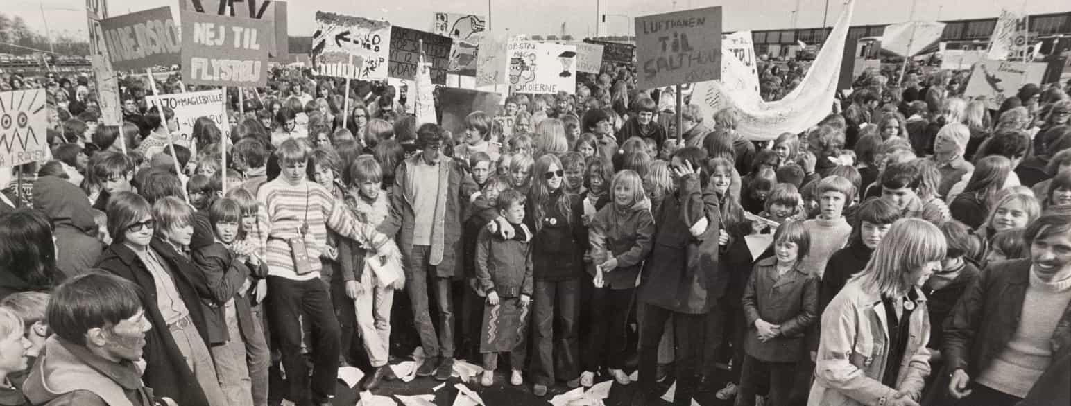Demostration mod flystøj fra Kastrup Lufthavn, 1971