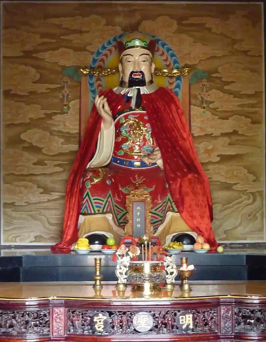 Cai shen i Laomu-templet på bjerget li i Shanxi-provinsen.